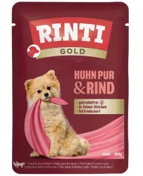 Rinti Huhn Pur und Rind, Nassfutter für Hunde (100g)