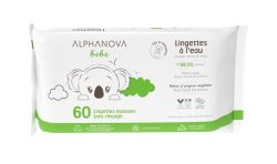 ALPHANOVA Bébé Pflegetücher Wasser ohne Parfum (60 Stk)