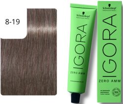 Schwarzkopf Professional Igora Zero Amm 8-19 Light Blonde Cendré Violet 60ml