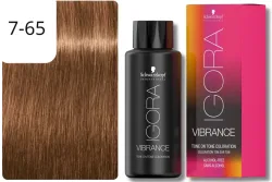 Schwarzkopf Professional Igora Vibrance 7-65 Medium Blonde Chocolate Gold 60ml