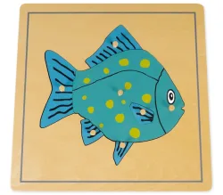 TimeTEX Puzzle Fisch Montessori Premium, 24x24cm (7-teilig)