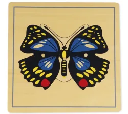 TimeTEX Puzzle Schmetterling Montessori Premium, 24x24cm (3-teilig)
