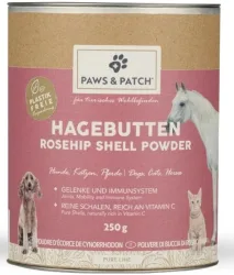 Paws & Patch Hagenbuttenschalen Pulver für Hunde, Katzen & Pferde (250g)