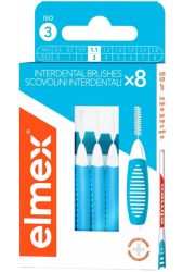 elmex Interdentalbürsten Blau Grösse 3, 0,6 mm, 8 Stück, Zahnzwischenraumbürste