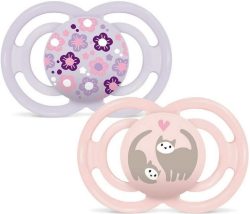 MAM Perfect Nuggi Silikon, 16-36 Monate, pink/lila (2 Stk)