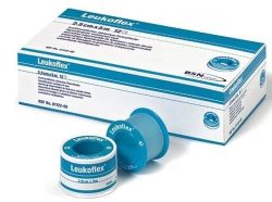 Leukoflex hautfreundliches oklusives Fixierpflaster 5mx2.5cm (12 Stück)