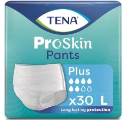 TENA Pants Plus, Grösse L, 6 Tropfen, Taille 100-135cm (30 Stk)