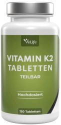 VeLife Vitamin K2 Tabletten teilbar (120 Stk)