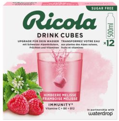 waterdrop x Ricola Drink Cubes Himbeer Melisse (12 Stk)