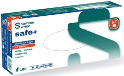 sempermed safe+ Nitril-Untersuchungshandschuh, Grösse S, steril, Handumfang 15-18cm (100 Stk)