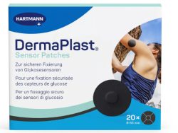 DermaPlast Sensor Patch schwarz, Durchmesser 21mm (20 Stk)