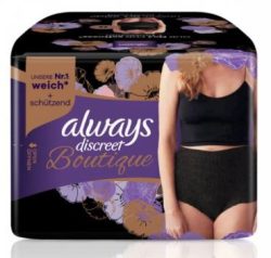 Always Discreet Boutique Schwarze Inkontinenz Pants L (8 Stück)