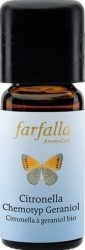 Farfalla AromaCare Citronella Chemotyp Geraniol Ätherisches Öl Bio (10ml)