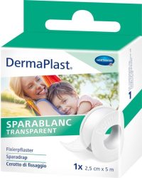 DermaPlast Sparablanc Transparent 2.5cmx5m weiss (1 Stück)
