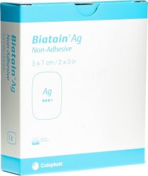 Biatain Ag Non-Adhesive 5x7cm (5 Stk)