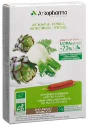 ARKOFLUIDE Artischocke-Fenchel Bio Trinkampullen (20 Stk)
