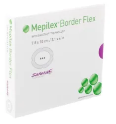 Mepilex Border Flex Oval Schaumverband 7.8x10cm (5 Stk)