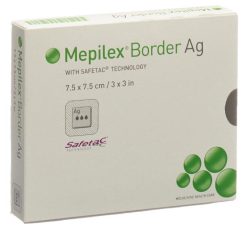 Mepilex Border Ag Schaumverband 7.5x7.5cm (5 Stk)