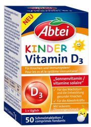 Abtei Kinder Vitamin D3 50 Schmelztabletten