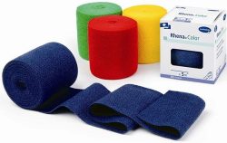 Rhena Color Elastische Binde 4cmx5m grün offen (10 Stk)