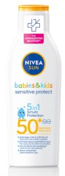 NIVEA SUN - Babies & Kids Sensitive Protect Lotion LSF 50+, Sun Babies & Kids Sensitive Protect Lotion, 200 ml