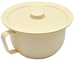 SUNDO Nachttopf mit Deckel Griff 13x22cm elfenbeinfarben (1 Stk)