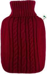 FROSCH Wärmflasche PVC, 1.8 Liter, Strickbezug rot (1 Stk)