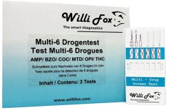 Willi Fox Forensischer Multi-6 Drogentest Urin (2 Stk)