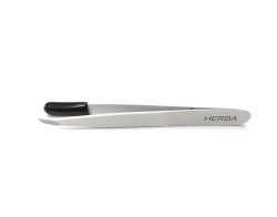Herba.Pinzette schr&auml;g, Inox, weiss