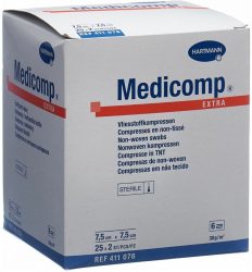Medicomp Extra 6 fach S30 7.5x7.5cm unsteril (100 Stk)