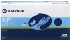 HALYARD Basics Blue Nitrilhandschuhe puderfrei, blau, Grösse M (200 Stk)