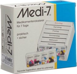 Sahag Medi-7 Medidosierer, 7 Tage, 4 Fächer, weiss, Deutsch (1 Stk)