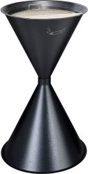 undefined, Kegel-Standascher Stahlblech, pulverbeschichtet granit, ab 2 Stk