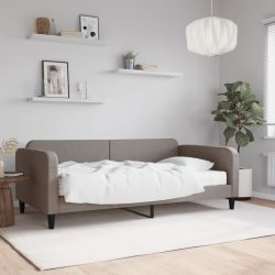 vidaXL Tagesbett mit Matratze Taupe 100x200 cm Stoff
