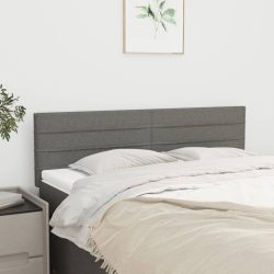 vidaXL Kopfteile 2 Stk. Dunkelgrau 72x5x78/88 cm Stoff