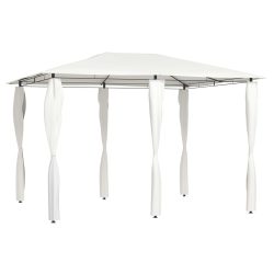 vidaXL, vidaXL Pavillon mit Seitenwand 3x4x2,6 m Creme 160 g/m²