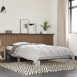vidaXL Bettgestell Grau Sonoma 90x190 cm Holzwerkstoff und Metall