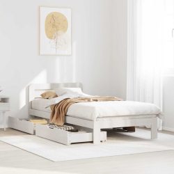 vidaXL Massivholzbett ohne Matratze Weiß 90x190 cm Kiefernholz