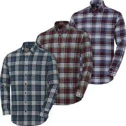 HENSON&HENSON 3er Pack Herren Karo-Flanellhemden