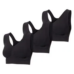Patsy & Lou 3er Pack Damen Sport-BHs