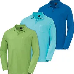Otto Kern 3er Pack Herren Poloshirts langarm