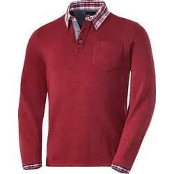 HENSON&HENSON Herren Pullover mit Hemdkragen