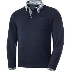 HENSON&HENSON Herren Pullover mit Hemdkragen