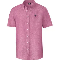 POLO SYLT Herren Baumwoll-Leinen-Mix Hemd kurzarm