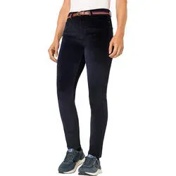 Belmina Damen Cordhose mit Gürtel