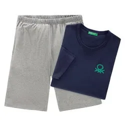 Benetton Herren Pyjama-Set kurz