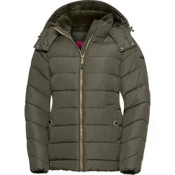 Belmina Damen Steppjacke mit Fellkapuze