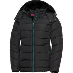 Belmina Damen Steppjacke mit Fellkapuze