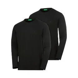 Benetton 2er Pack Herren Langarm-Shirts
