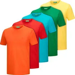 Benetton 5er Pack T-Shirts unisex, pflegeleicht und sportlich